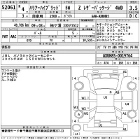 Toyota HARRIER лот № 52061 оценка 3.5  с аукциона в Японии 2