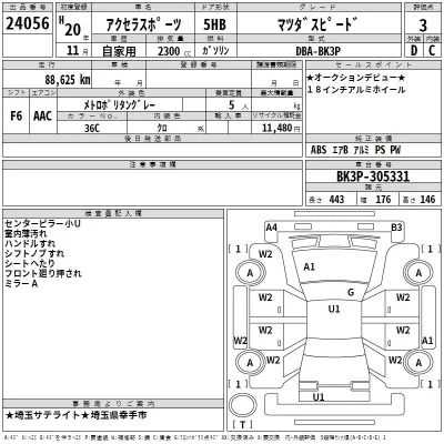 Mazda AXELA  с аукциона в Японии