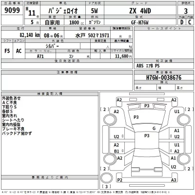 Mitsubishi PAJERO IO  с аукциона в Японии