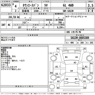 Toyota TOWN ACE VAN  с аукциона в Японии