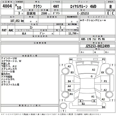 Toyota CROWN  с аукциона в Японии
