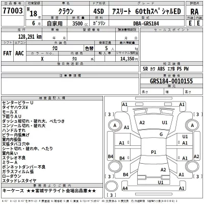 Toyota CROWN  с аукциона в Японии