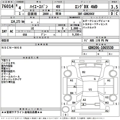 Toyota HIACE VAN  с аукциона в Японии