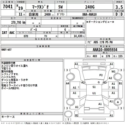 Toyota MARK X ZIO  с аукциона в Японии