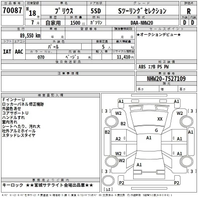 Toyota Prius  с аукциона в Японии