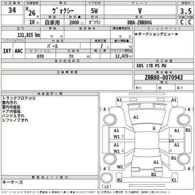 Toyota VOXY  с аукциона в Японии