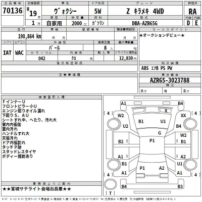 Toyota VOXY  с аукциона в Японии