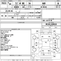 Suzuki WAGON R лот № 7033 оценка R  с аукциона в Японии 2