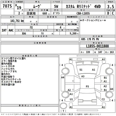 Daihatsu MOVE  с аукциона в Японии