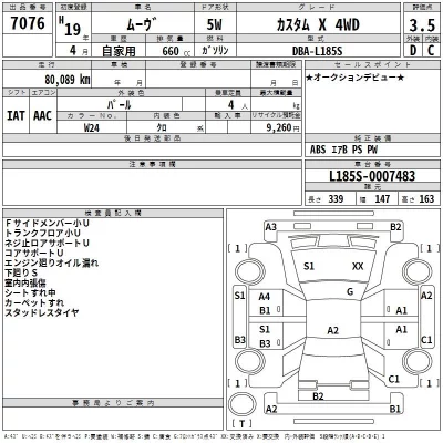 Daihatsu MOVE  с аукциона в Японии