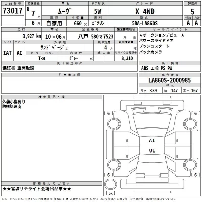 Daihatsu MOVE  с аукциона в Японии
