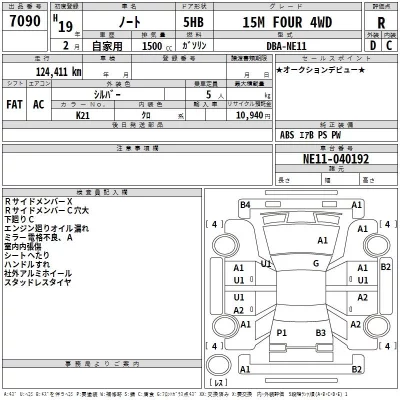 Nissan NOTE  с аукциона в Японии