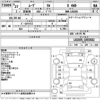 Daihatsu MOVE лот № 73009 оценка RA  с аукциона в Японии 2