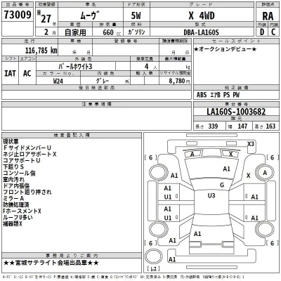 Daihatsu MOVE  с аукциона в Японии
