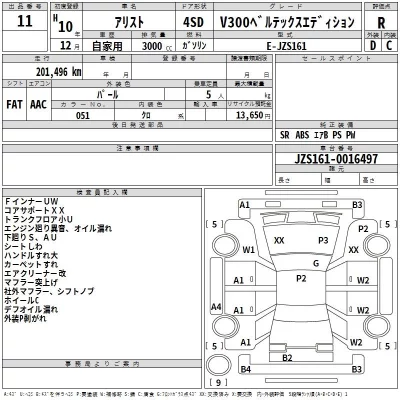 Toyota ARISTO  с аукциона в Японии
