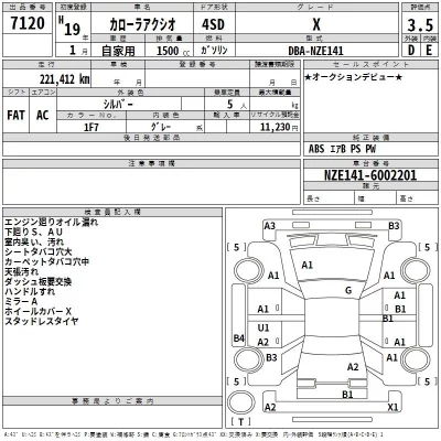 Toyota COROLLA AXIO  с аукциона в Японии