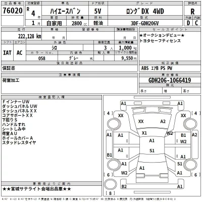 Toyota HIACE VAN  с аукциона в Японии