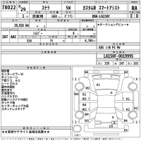 Subaru STELLA лот № 78022 оценка RA  с аукциона в Японии 2