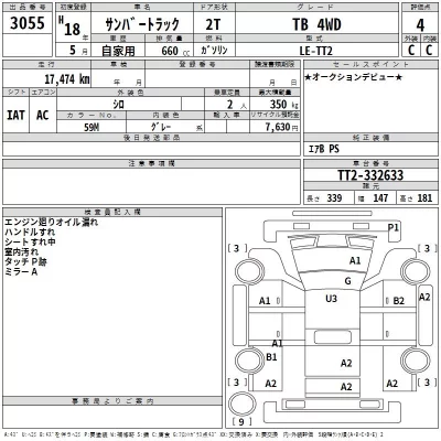 Subaru SAMBAR  с аукциона в Японии