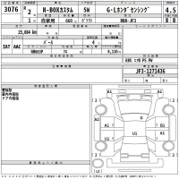 Honda N BOX лот № 3076 оценка 4.5  с аукциона в Японии 2