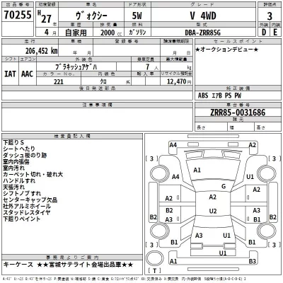 Toyota VOXY  с аукциона в Японии