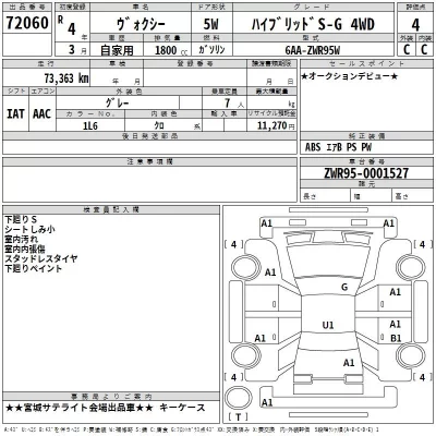 Toyota VOXY  с аукциона в Японии