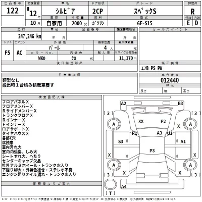 Nissan SILVIA  с аукциона в Японии