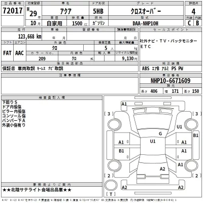 Toyota AQUA  с аукциона в Японии