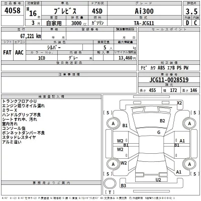 Toyota BREVIS  с аукциона в Японии