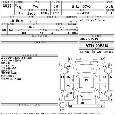 Toyota OPA  с аукциона в Японии