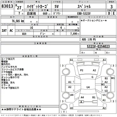 Daihatsu HIJET VAN  с аукциона в Японии