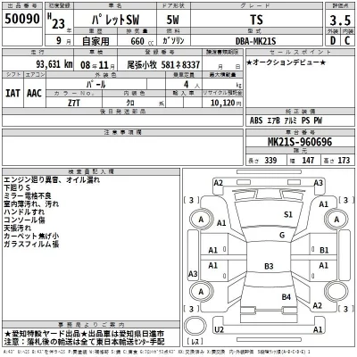 Suzuki PALETTE  с аукциона в Японии