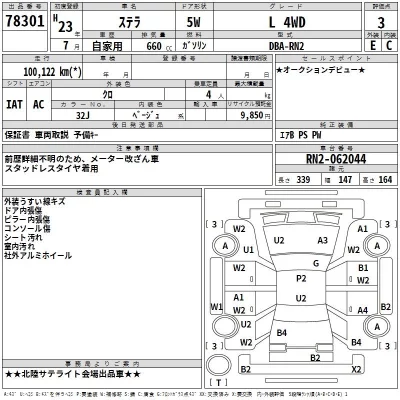 Subaru STELLA  с аукциона в Японии