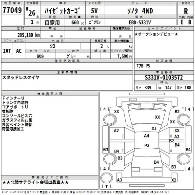 Daihatsu HIJET VAN  с аукциона в Японии