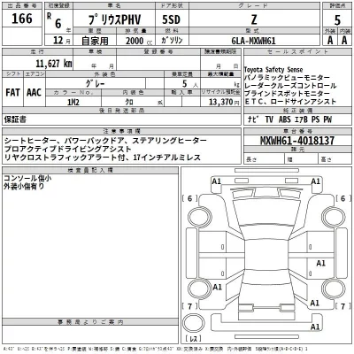 Toyota PRIUS PHV  с аукциона в Японии