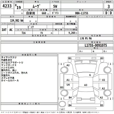 Daihatsu MOVE  с аукциона в Японии