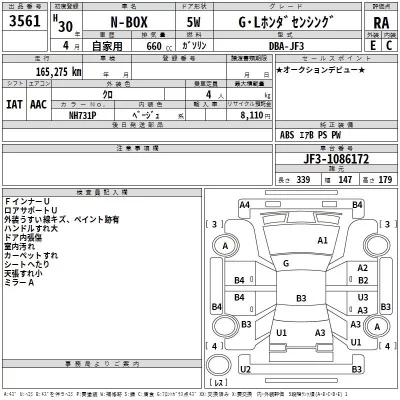 Honda N BOX  с аукциона в Японии