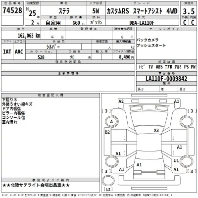 Subaru STELLA  с аукциона в Японии