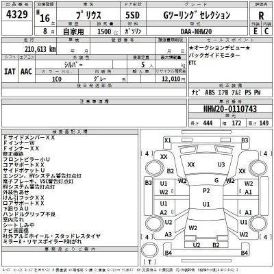 Toyota Prius  с аукциона в Японии