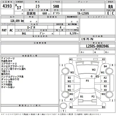 Daihatsu MIRA  с аукциона в Японии