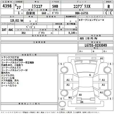 Daihatsu MIRA  с аукциона в Японии