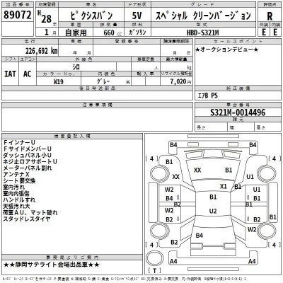 Toyota PIXIS VAN  с аукциона в Японии