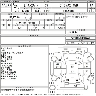 Toyota PIXIS VAN  с аукциона в Японии