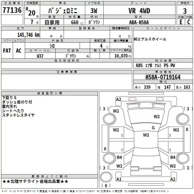 Mitsubishi PAJERO MINI  с аукциона в Японии
