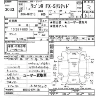 Suzuki WAGON R лот № 3033 оценка R  с аукциона в Японии 10