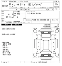 Honda FIT лот № 2287 оценка RA  с аукциона в Японии 6