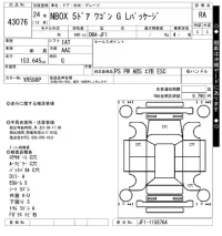 Honda N BOX лот № 43076 оценка RA  с аукциона в Японии 10