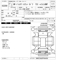 Volkswagen GOLF VARIANT лот № 2209 оценка 3.5  с аукциона в Японии 6