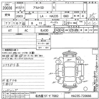 Suzuki ALTO лот № 20036 оценка 3.5  с аукциона в Японии 10