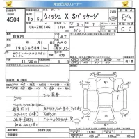 Toyota WISH лот № 4504 оценка RA  с аукциона в Японии 5